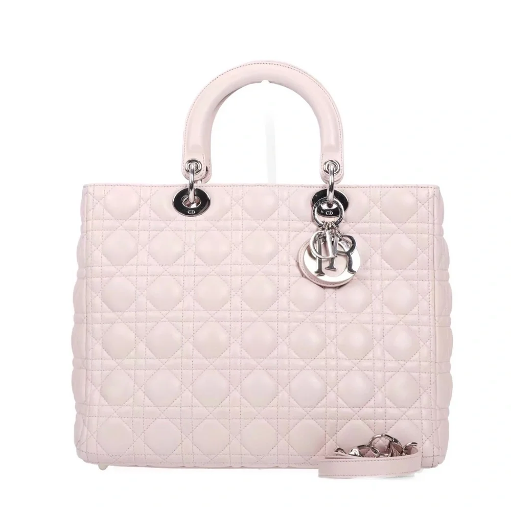 Christian Dior Lady Dior Blush Quilted Satchel -FREE COA